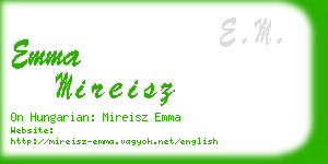 emma mireisz business card